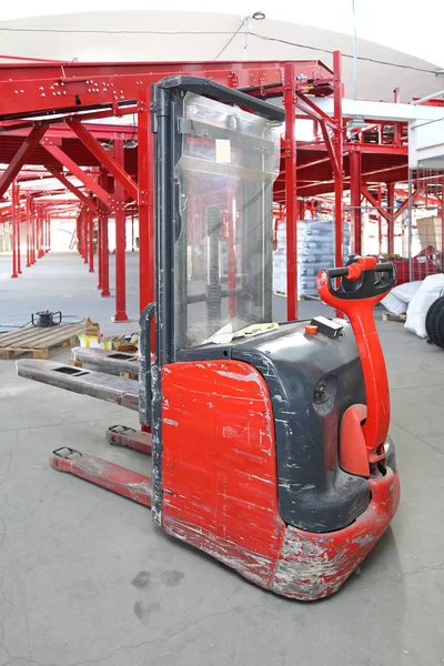 Stacker Red Forklift — Stok Foto