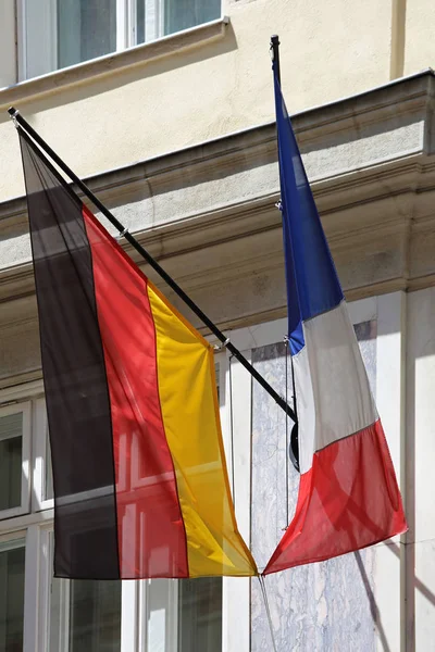 독일 및 프랑스 국기 — 스톡 사진
