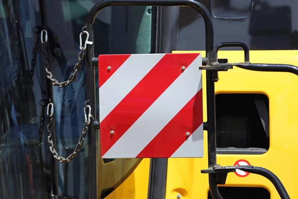 Warning Sign Rear — Stock Photo, Image