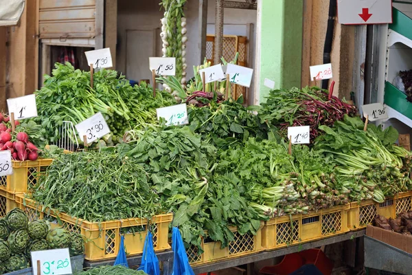 Mercado de Legumes Folhosos — Fotografia de Stock