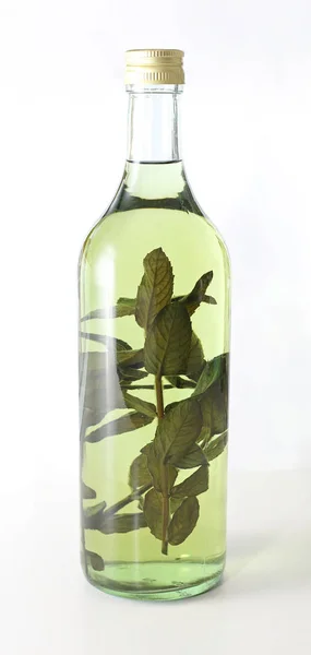 Herbs Brandy in Bottle — Stock Photo, Image