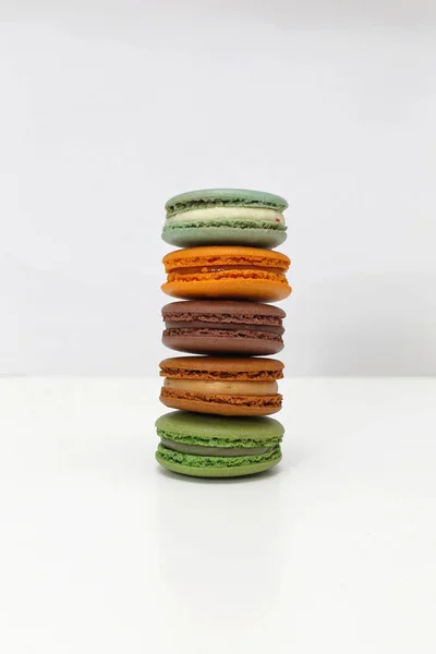 Skládaný francouzské Macarons — Stock fotografie