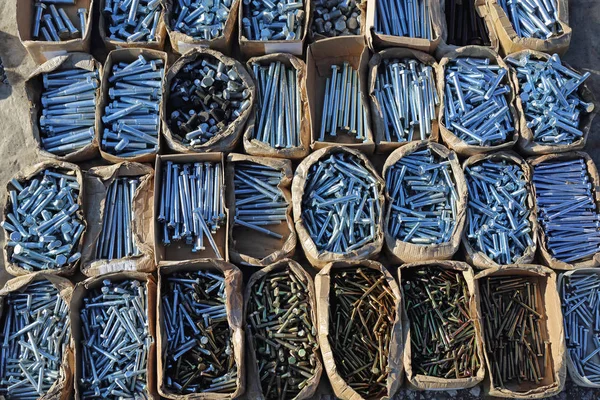 Bolts in Boxes — Stock Photo, Image