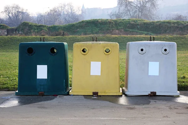 Recycling Sorting Bins — Stock Photo, Image