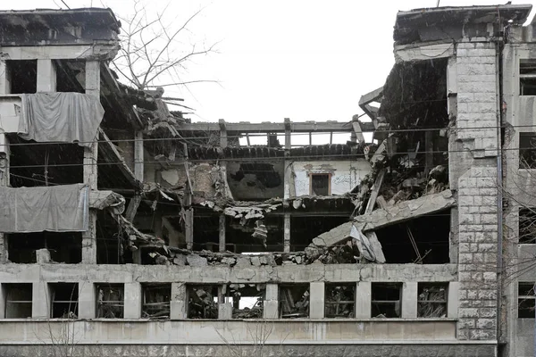 Bombed Building Belgrade — Stock Photo, Image