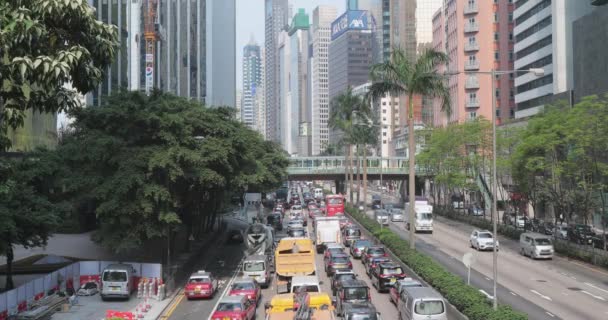 Hong Kong China Abril 2017 Congestión Del Atasco Tráfico Durante — Vídeos de Stock