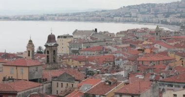 Güzel Fransa Cityscape kış gününde