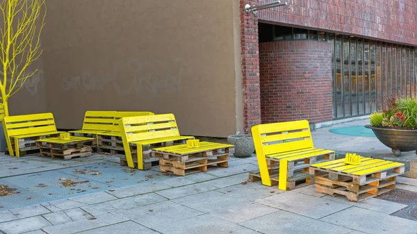 Recyklované nákladní palety — Stock fotografie