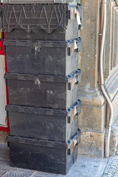 Stacked Shipping Boxes — Stock Photo, Image