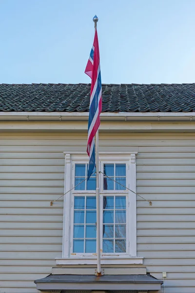 Norwegian Flag Window — Stock Photo, Image