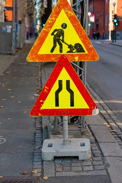 Rua das Obras Temporárias — Fotografia de Stock