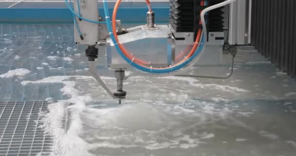 Jato Água Cnc Máquina Corte Fabricação Ferramenta — Vídeo de Stock