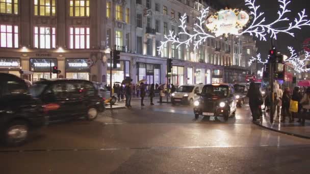 Londra Regno Unito Novembre 2013 Veicolo Della Polizia Con Luci — Video Stock