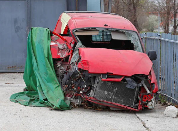 Wypadek drogowy van — Zdjęcie stockowe