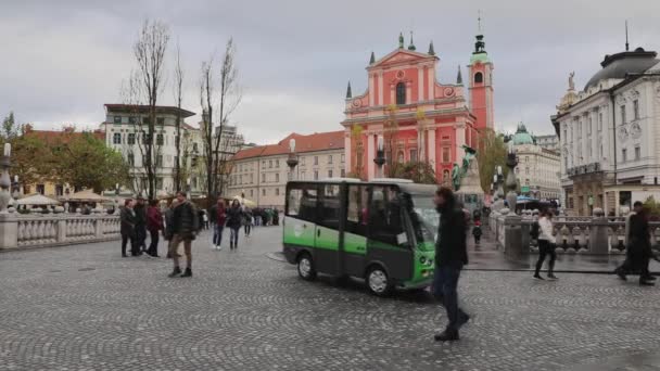 Ljubljana Slovenia November 2019 Mobility Electric Vehicle People Disability Autumn — Stockvideo