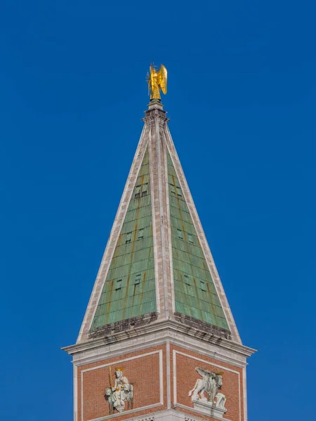 Top Saint Mark Bell Tower Campanile Velencében Olaszország — Stock Fotó