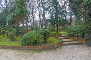 İtalya 'nın Venedik Kış Günü' nde Boş Park