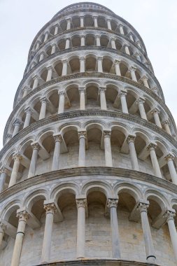 Pisa İtalya 'nın ünlü Landmark Eğik Kulesi