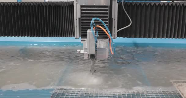 Herramienta Fabricación Maquinaria Corte Cnc Chorro Agua — Vídeo de stock