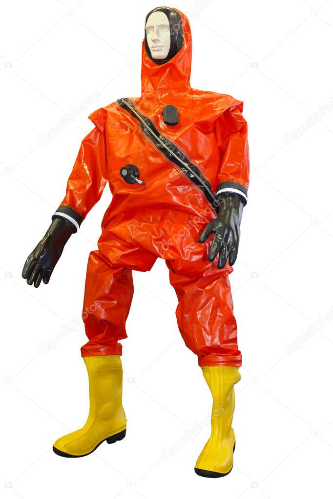 Gas Tight Suit Hazmat Protection From Dangerous  Cryogenic Hazardous Chemical Substances