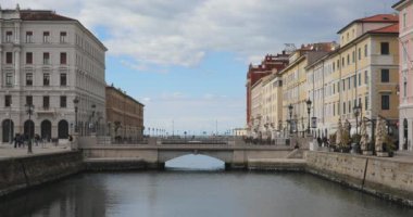 Trieste 'deki Büyük Kanal İtalya Kış Günü