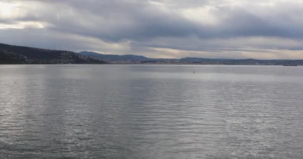 Adrianmeren Vesi Triesten Lahdella Italia — kuvapankkivideo