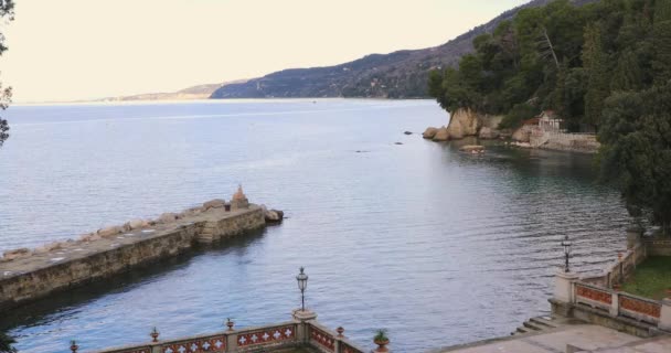 Esfinge Miramare Pier Adriatic Sea Trieste Italia — Vídeo de stock