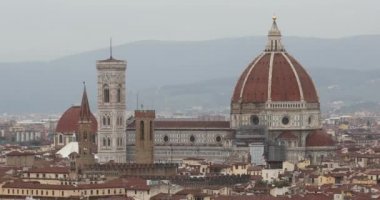 Duomo Katedrali Florence Toskana İtalya Kış Günü Yaklaş