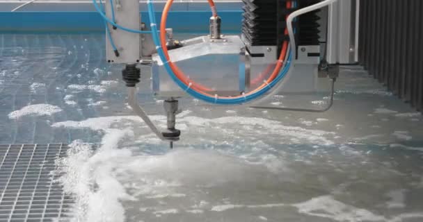 Cnc Τέμνουσα Μηχανή Επεξεργασίας Εργαλείων Νερού Jet — Αρχείο Βίντεο