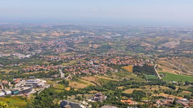 Microstate San Marino Manzarası Hava Görüntüsü