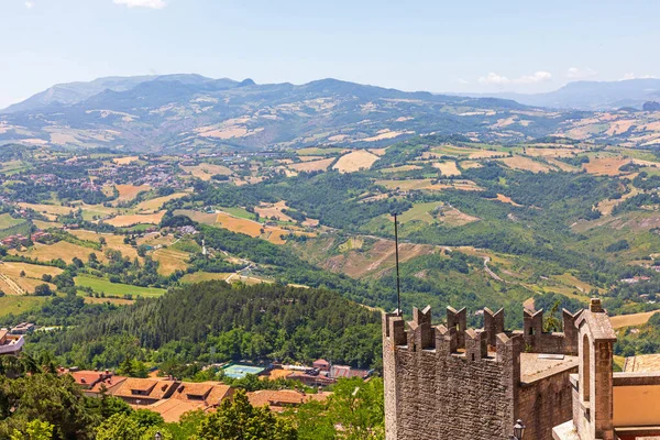 Tower View Castle San Marino — стокове фото