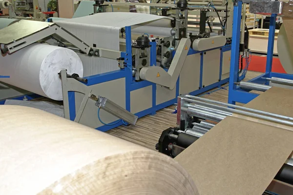 Stora Pappersrullar Förberedda För Produktion — Stockfoto