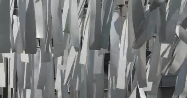 Vita Remmar Som Hänger Wind City Decor — Stockvideo