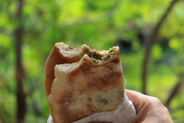 黎巴嫩食物, Mankousheh — 图库照片