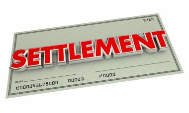 Settlement Pay Check clipart