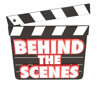 Behind the Scenes Movie Film Clapper clipart