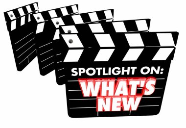 Spotlight on What's New Film Clapper clipart