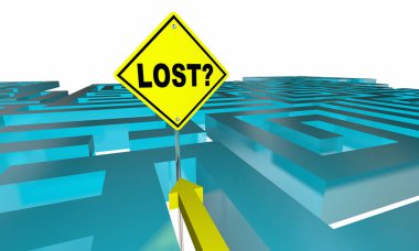 Lost Sign Maze clipart