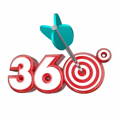 360 derece hedef illüstrasyon
