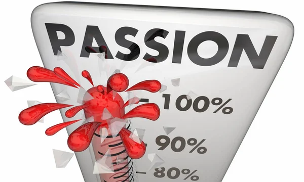Passion stigande termometern mäter — Stockfoto