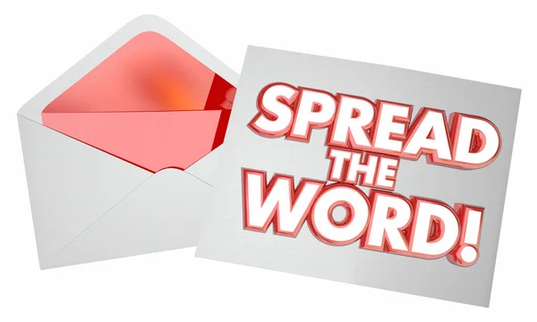 Sspread the Word Note Letter — стоковое фото