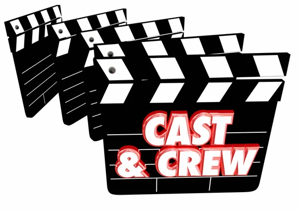 Cast e Crew Film Clapper — Foto Stock