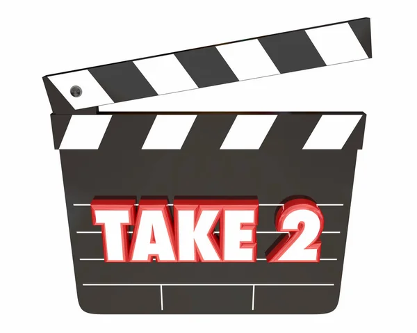 Take two Film Clapper — Stock Photo, Image
