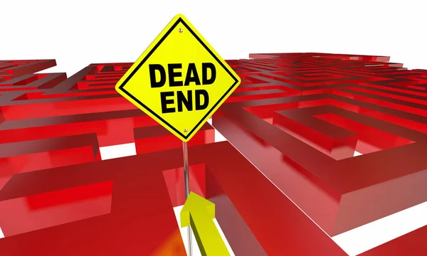 Dead End Sign Maze — Stock Photo, Image