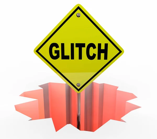 Glitch znak otworu — Zdjęcie stockowe