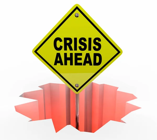 Kriz öncesinde işareti delik — Stok fotoğraf