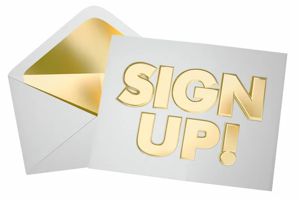 Sign Up Invitation letter — Stock Photo, Image