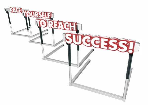 Pace Yourself to Succeed Hurdles — Stock Photo, Image