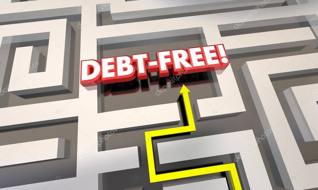 Debt Free Maze Illustration