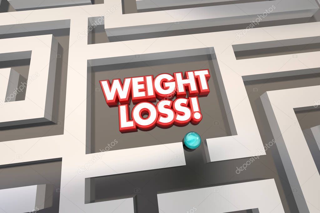 Weight Loss Maze Illustration